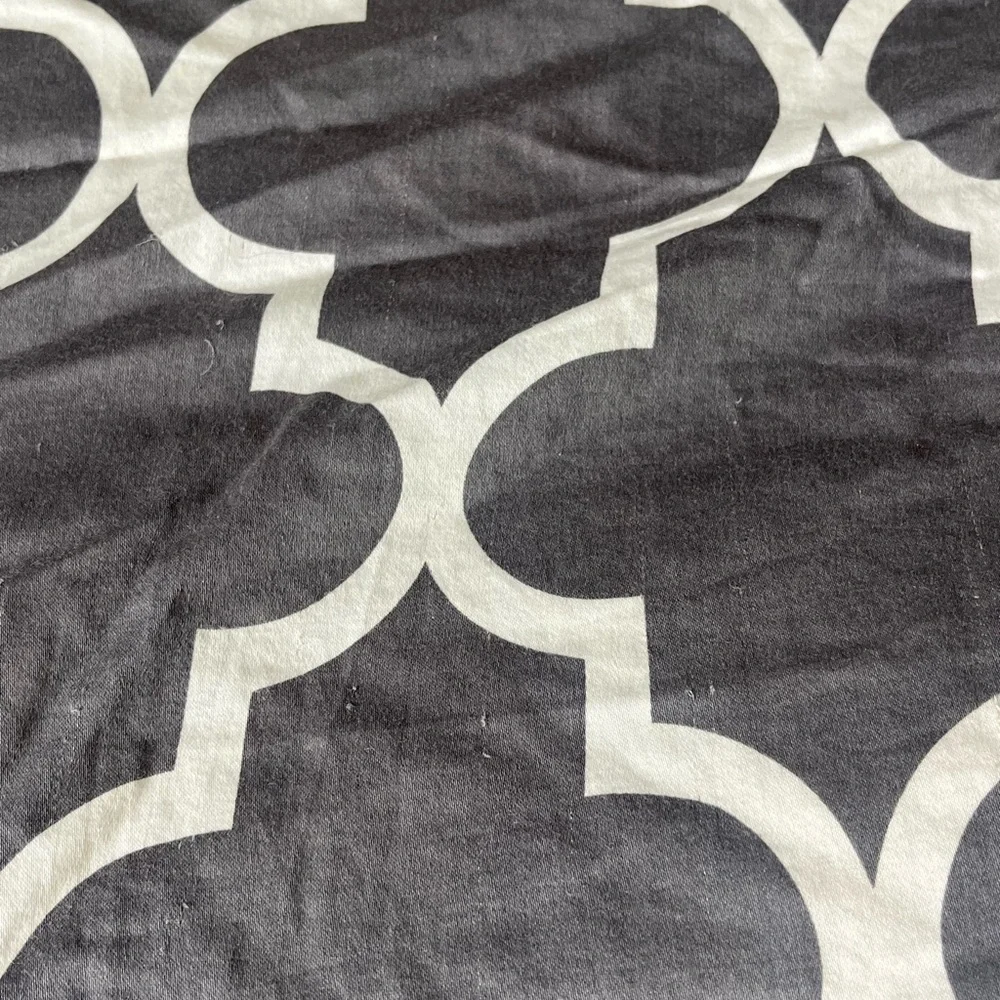 West Elm Reversible Geometric Queen Duvet Cover Set with 3 euro shams